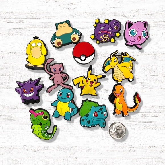 13Pc Pokémon Croc Charm Bundle | Crocs | Shoe Charms | Kid Charms | - Picture 2 of 2